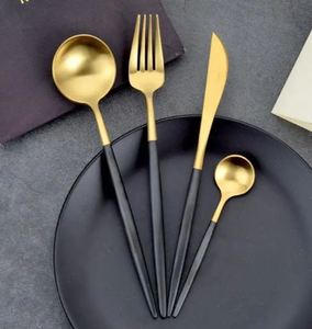 Juego de Cubiertos de acero inoxidable pulido PVD dorado al por mayor de alta calidad, cubiertos minimalistas, uso sostenible en el hogar, Hotel, restaurante - Product Image 4