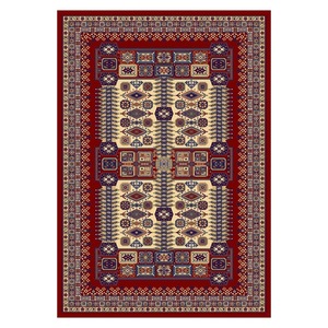 RUGS DEPOT LXDP-0260 Wholesale Red Burgundy Designer Pattern Digital Printed Machine Washable Chenille Area Rug Non <b>Slip</b> - Product Image 1
