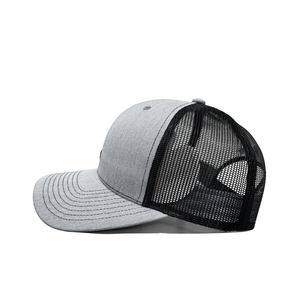 OEM Heather Grey Trucker Hats Custom 3D Bordado Logo Ajustable Deportes Lona Gorra de pana Moda Gorra al aire libre Vietnam - Product Image 2