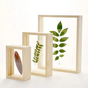 松木相框木制相框桌子展示双面压花相框