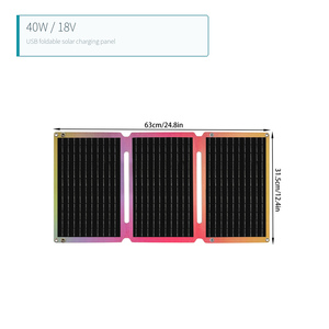 Panel Solar Monocristalino Plegable de 40W 18V con Salida USB - Product Image 2
