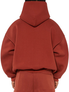 Qualité supérieure 500 GSM coton épais blanc uni poids lourd sur taille sweats à capuche sans ficelle Logo personnalisé grande taille sweats à capuche pour hommes - Product Image 2