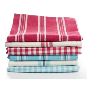 Serviette en coton à armure gaufrée empilée, disponible en plusieurs couleurs unies, à prix de gros. - Product Image 3