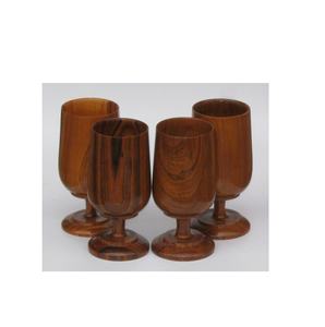 Wood Glass bar Accessories Whiskey Decanter With Wood Base and Cups Whiskey Glass <b>Wine</b> Party Ware Handmade Glass - Product Image 1