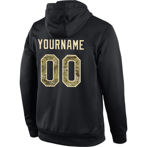 Sudadera con Capucha Personalizada con Número de Camuflaje Negro Sublimado, Ropa Deportiva Personalizada con Logotipo, Diseño de Ropa de Equipo para Hombre y Mujer - Product Image 3
