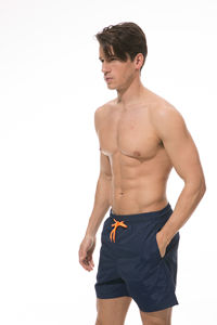 Short de football pour hommes de haute qualité séchage rapide Logo personnalisé coton recyclé maille de gymnastique fermeture éclair main été coupe automatisée - Product Image 3