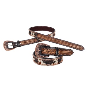 Cinturón de piel de vaca estampada, diseño en relieve, cuero de alta calidad, estilo occidental, fabricante indio, venta al por mayor - Product Image 2