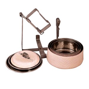 Fiambrera King internacional de acero inoxidable para niños, fiambrera Bento con cascarilla de arroz, conjunto de calentador de alimentos - Product Image 2