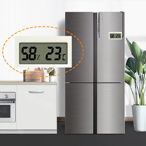 เครื่องวัดอุณหภูมิและความชื้นดิจิตอล LCD แบบปรับเปลี่ยนหน่วยเป็นองศาเซลเซียส/ฟาเรนไฮต์ สำหรับใช้ภายในบ้าน ตู้เย็น และห้องเก็บของ - Product Image 5