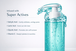 เจลอาบน้ำผลัดเซลล์ผิว AHA BHA สูตรทำความสะอาดล้ำลึก สำหรับผิวเป็นสิวและผิวเรียบเนียน - Product Image 4