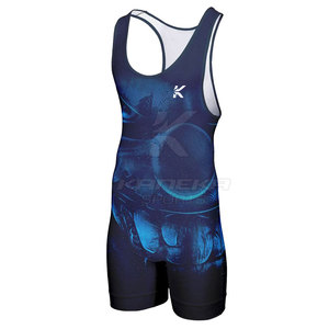 Nouveauté : Singlet de lutte personnalisé avec logo, haute qualité, respirant, en Spandex/Polyester, séchage rapide, léger, KANEKA SPORTS - Product Image 1