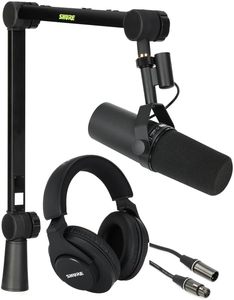 Microphone dynamique Shures SM7B de qualité supérieure avec bras articulé et kit de casque - Product Image 1