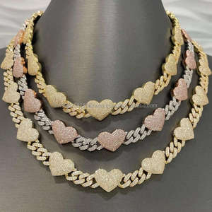 Custom VVS Lab Grown Diamond Cadena cubana Iced Out Miami Cadena cubana Cadena de hip hop para hombres y mujeres - Product Image 1