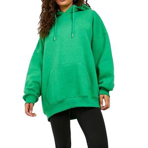 Última Llegada de Invierno 2024, Sudaderas con Capucha Extra Grandes de Color Verde Oscuro para Mujer, 100% Algodón, Ecológicas, Personalizables, Básicas - Product Image 3