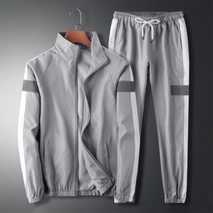 Ensemble de jogging à manches longues et fermeture éclair pour homme, polo d'entraînement imprimé coupe régulière, survêtement respirant deux pièces, vêtements de détente pour l'hiver - Product Image 6