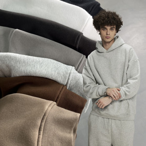 Custom Logo High Quality Heavyweight Pullover Solid Color Cotton <b>Fleece</b> <b>Oversized</b> Streetwear Unisex Blank Plain <b>Men</b> <b>Hoodies</b> - Product Image 2