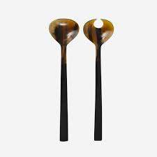 Cuchara de cuerno y tenedor de la mejor calidad, servidor de ensalada, Material artesanal, servidor de ensalada de cuerno de búfalo, vajilla para fiesta, catering a la venta - Product Image 3