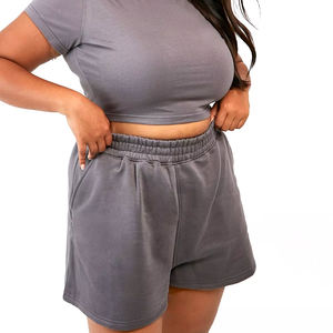 ¡Novedad de 2024! Pantalones cortos de mujer de talla grande hechos a medida con tarifa al por mayor, pantalones cortos de verano de cintura alta para mujer a la venta - Product Image 1