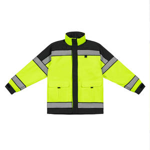 Elegante chaqueta de seguridad con logotipo personalizado impresión bordado reflectante de alta visibilidad ropa de trabajo al aire libre fabricante OEM - Product Image 1