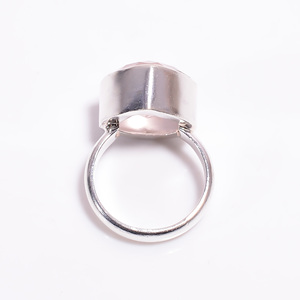 Elegante anillo fino de Plata de Ley 925, piedras preciosas de cuarzo rosa Natural de alta calidad, joyería de compromiso, regalo de boda clásico para ella - Product Image 2