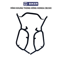 Porte-bagages arrière en aluminium MBiker avec cadre de sacoches latérales et sacoche pour casque de moto pour CB150X