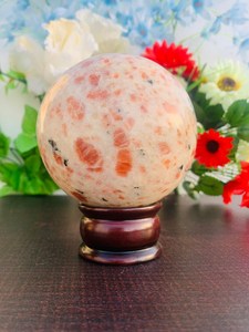 Belle pierre de soleil orange Quartz guérison métaphysique méditation sphère boule cadeau de Noël - Product Image 2