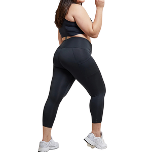 กางเกงโยคะพลัสไซส์มีกระเป๋า ผ้าสเตรชเอวสูง มีกระเป๋าข้าง รองรับการออกกำลังกาย ชุดออกกำลังกาย กางเกงออกกำลังกายสำหรับผู้หญิง - Product Image 3