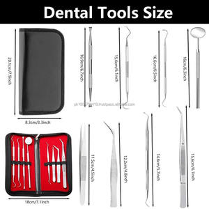 8-Piece Professional Stainless Steel Dental Hygiene Kit Manual Oral Care Tools Examination Set for Dental Students - Product Image 4