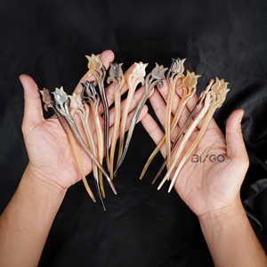 แท่งทรงดอกทิวลิปฮอร์นดอกทิวลิปธรรมชาติทำด้วยมือสำหรับผมมวยและผมยาวเป็นของขวัญที่สมบูรณ์แบบสำหรับผู้หญิง - Product Image 6