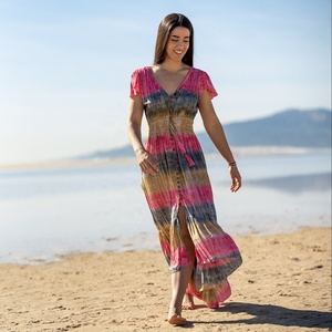 Style Ibiza Nouvelle collection d'été de 2023 longue robe indienne élégante Tie Dye Batik fabricant - Product Image 1