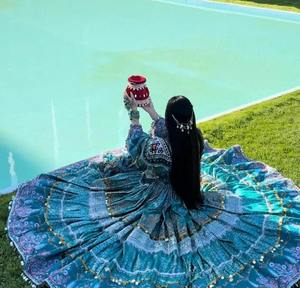 Tenue de mariage ethnique culturelle traditionnelle afghane pour couple, vintage, pashtun, longueur au sol, florale, faite à la main, personnalisable, assortie - Product Image 5