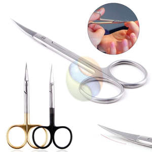 Ciseaux à cuticules de précision, outil de manucure en acier inoxydable, ciseaux à cuticules incurvés EliteEdge |   Ongles professionnels - Product Image 6
