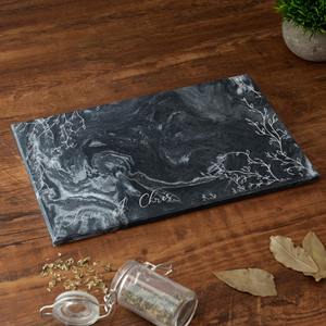 Planche à découper en marbre blanc naturel Accessoire de cuisine élégant pour couper les légumes, les fruits et le fromage d'Inde - Product Image 3