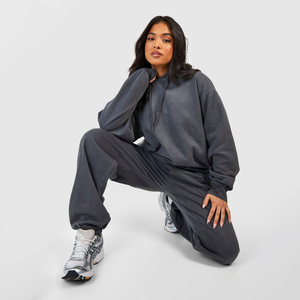 High quality Solid Color Professional Women's Tracksuits New Design Winter Clothing <b>Set</b> for Adults <b>on</b> Sale - Product Image 4