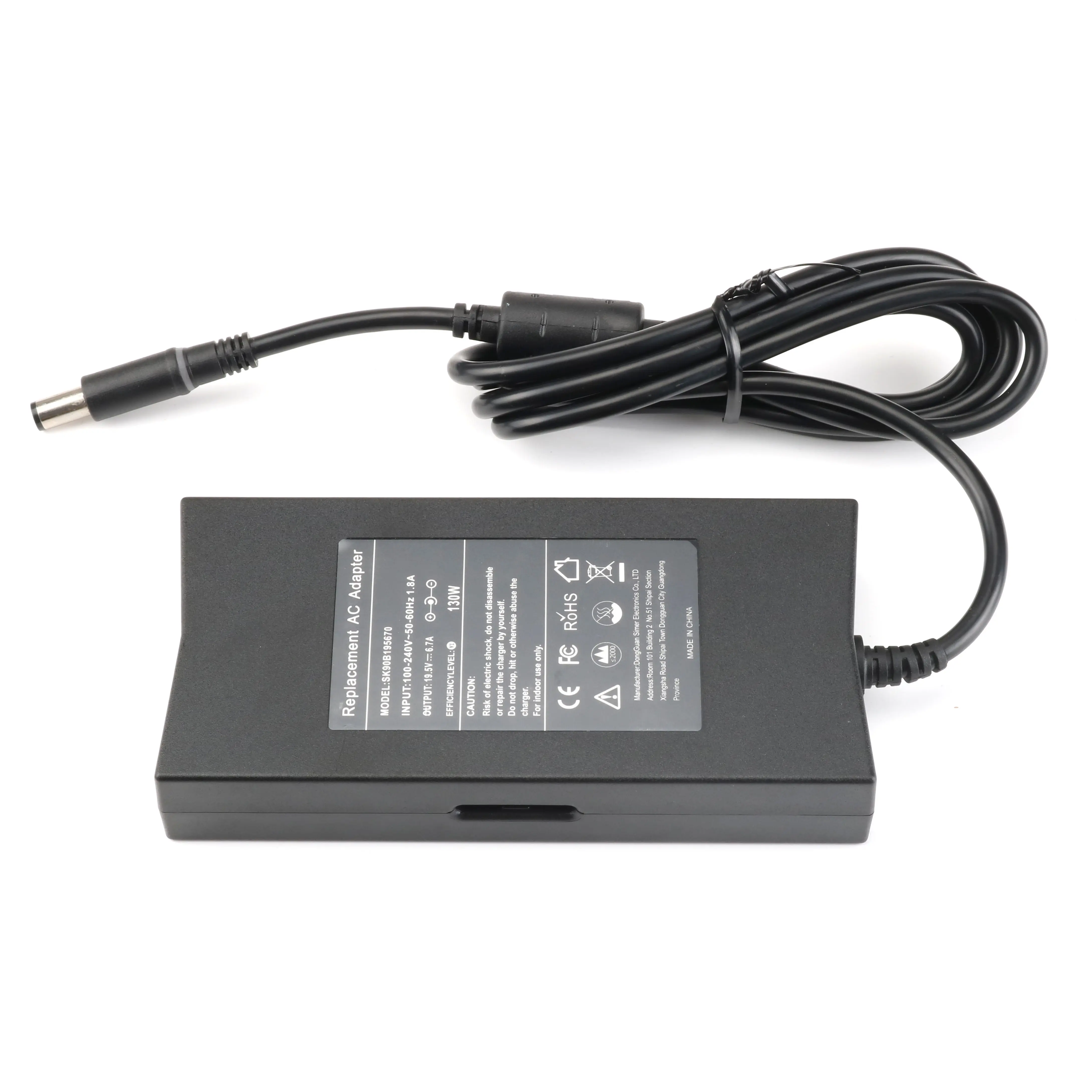 Slim OEM/ODM 130W 19.5V 6.7A AC DC 7.4*5.0mm Desktop power adapter for Dell PC Charging