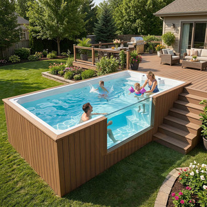 สระว่ายน้ำแบบตั้งพื้นกันน้ำรั่วซึม ใช้งานได้จริง เหมาะสำหรับครอบครัว รีสอร์ทกลางแจ้ง และสระว่ายน้ำสำหรับงานวิศวกรรม - Product Image 2