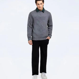 Sweat-shirt à manches longues confortable pour hommes de la meilleure dernière conception du fournisseur d'usine 2025 avec caractéristiques surdimensionnées à séchage rapide Logo avant - Product Image 2