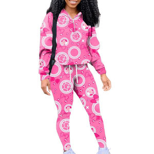 Conjunto Deportivo de Dos Piezas para Mujer, Chaqueta Cortavientos con Bloques de Color y Pantalones Jogger Cortos con Media Cremallera, Transpirable - Product Image 1