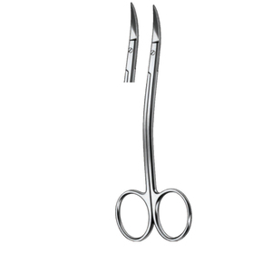 Tijeras quirúrgicas dentales profesionales de acero inoxidable QNQ, tijeras de goma La Grange, instrumentos curvos en forma de S para clínica bucal - Product Image 2