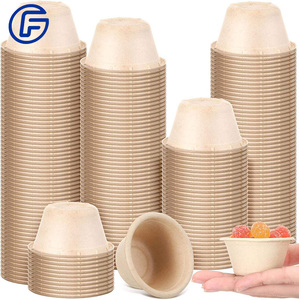 Bán Buôn 100% Tự Nhiên Phân Hủy Sinh Học Dùng Một Lần Bã Xía Thức Ăn Nhanh Container Hộp Nắp Sinh Thái Thân Thiện Với Nước Sốt Cup Lò Vi Sóng Tủ Đông - Product Image 2