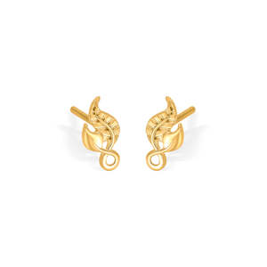 Fern Fantasy 14K Gold Plated <b>Moissanite</b> Stud <b>Earrings</b> for Women Diamond-Like Sparkle Gift Ready - Product Image 4