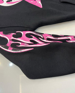 Vêtements de rue de haute qualité avec logo personnalisé dernière mode Vêtements Jogging Pantalon évasé Survêtement polaire technique d'impression bouffante - Product Image 3