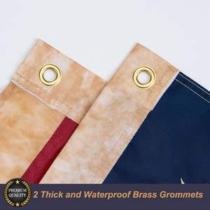 ธงเบนนิงตัน ปี 1776 ขนาด 3x5 ฟุต สีชาโบราณ ธงชาติอเมริกันปี 76 ผ้าโพลีเอสเตอร์กันน้ำสำหรับใช้งานกลางแจ้งอย่างหนัก ปักลายอาณาจักรอเมริกัน - Product Image 4