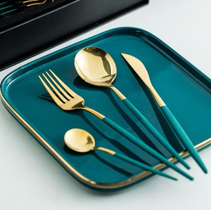 Ensemble de couverts au look vintage ensemble de couverts classiques ensemble de couverts pour événement de mariage couteau à dîner cuillère fourchette décor de restaurant à la maison - Product Image 2