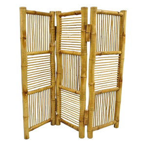 Natural Bamboo <b>Folding</b> Screen <b>Room</b> <b>Divider</b> Art Deco Design Handcrafted Panel Durable Privacy Opaque Portable Indoor Outdoor Home - Product Image 3