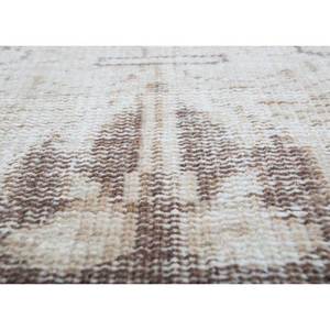 Tapis en laine noué à la main beige-brun vintage pour la maison - Idéal pour salon, couloir, entrée, chambre d'adolescent - Motif médaillon rectangulaire en puzzle - Product Image 3