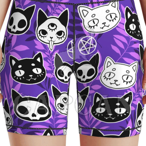 Quick Dry Women's Workout <b>Shorts</b> Custom Printed Polyester/Cotton <b>Harem</b> Pant Style with Elastic Waist Unique Patches - Product Image 5