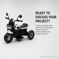 Moto électrique pour enfants à trois roues avec fonction d'éclairage, batterie rechargeable 6V 4.5Ah, pour la conduite en extérieur