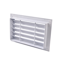 Grille d'aération carrée en alliage d'aluminium à double déflection pour systèmes CVC, pour l'évacuation des climatiseurs