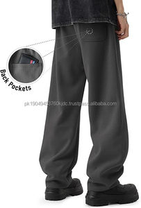 Waseem Impex <b>Mens</b> Baggy Oxford <b>Fleece</b> Sweatpants Wide Leg <b>Lounge</b> <b>Pants</b> Pockets Loose Fit Drawstring Closure Lightweight Winter - Product Image 3